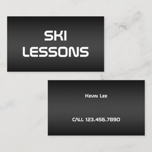 skileraar visitekaartje (Voorkant / Achterkant)