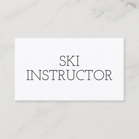 Skilessen Professionele instructeur Simpel Visitekaartje (Voorkant)