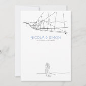 Skiliefhebbend paar verliefd op Snow Mountaintops Kaart (Voorkant)