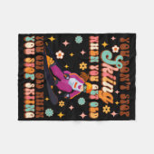 Skiliefhebber wintersport je wordt oud als je gaat fleece deken (Voorkant (Horizontaal))