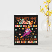 Skiliefhebber wintersport je wordt oud als je gaat kaart (Gele Bloem)