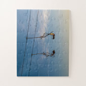 Skilift bij zonsondergang legpuzzel (Verticaal)