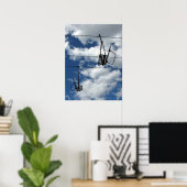 SkiLift en Lucht Poster (Thuiskantoor)