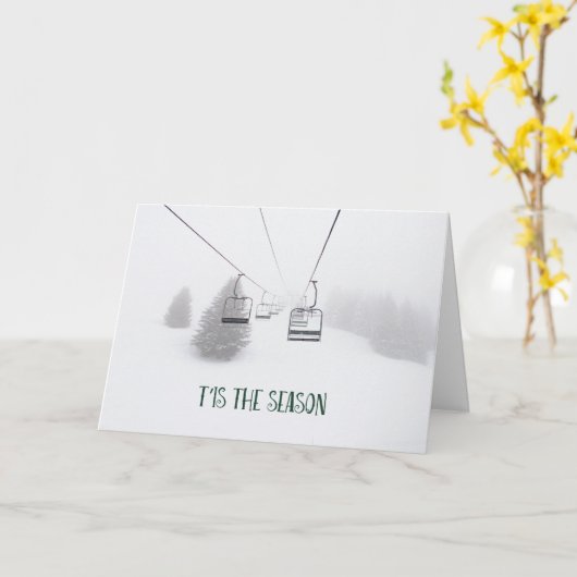 Skilift in het Storm van Snow Kaart (Gele Bloem)