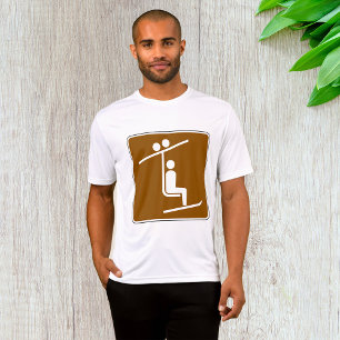 SkiLift Symbool Rustieke Wintersporten Icoon T-shirt