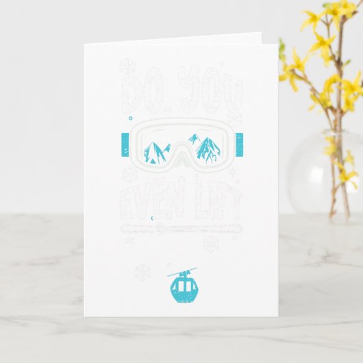 Skilift tillen jullie zelfs op - Apres Ski Gezegde Kaart (Gele Bloem)