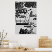 Skiliftstoelen in Mammoth Poster (Keuken)