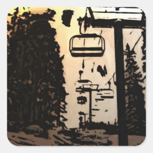 Skiliftzonneschermen voor stickers
