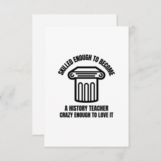 Skill-geschiedenisleraar Bedankkaart (Voorkant / Achterkant)