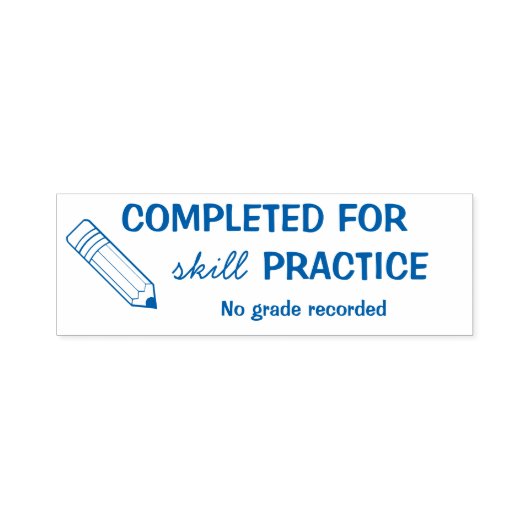 Skill Practice Stamp - Grading Time Saver Zelfinktende Stempel (Design)