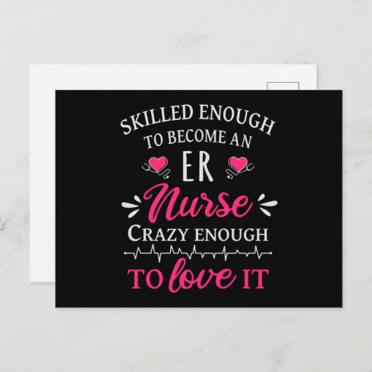 Skilled enough to become an ER nurse Briefkaart (Voorkant / Achterkant)