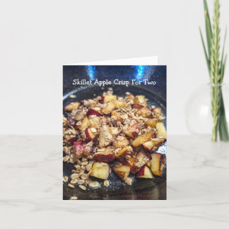 Skillet Apple Crisp Recipe Card Kaart