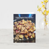 Skillet Apple Crisp Recipe Card Kaart (Gele Bloem)