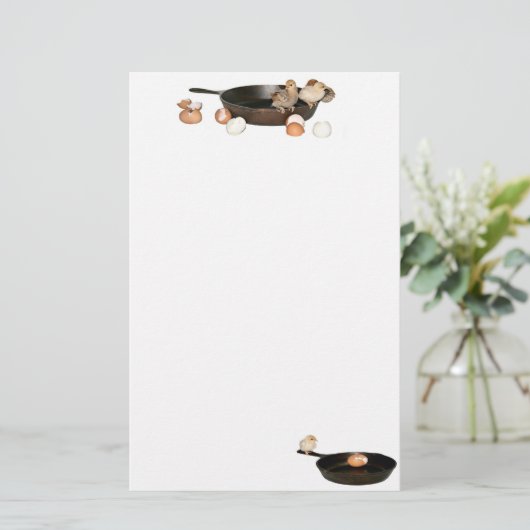 Skillet en kuikens briefpapier (Staand voorkant)