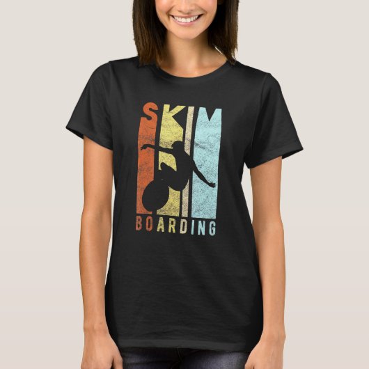 Skim Boarding Sporty Skimboarding Surf er T-shirt (Voorkant)