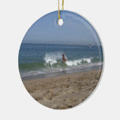 Skimboarder Succes Keramisch Ornament (Links)