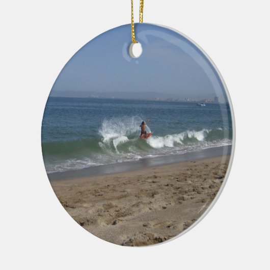 Skimboarder Succes Keramisch Ornament (Links)