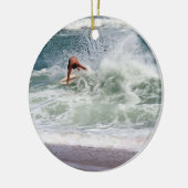 Skimboarding door Shirley Taylor Keramisch Ornament (Links)