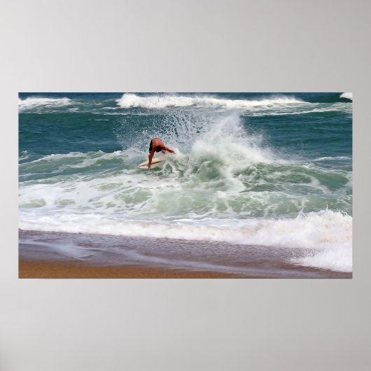 Skimboarding door Shirley Taylor Poster (Voorkant)