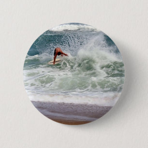 Skimboarding door Shirley Taylor Ronde Button 5,7 Cm
