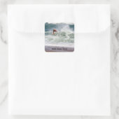 Skimboarding door Shirley Taylor Square Sticker (Tas)