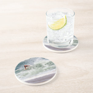 Skimboarding door Shirley Taylor Zandsteen Onderzetter