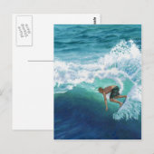 Skimboardsurfer Briefkaart (Voorkant / Achterkant)