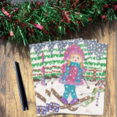 skimeisje briefkaart