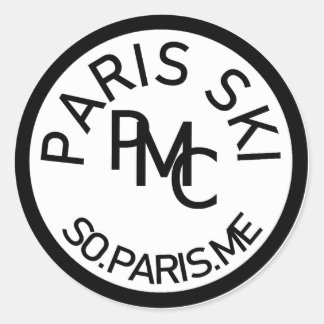  skimerk Paris Ski Co. Ronde Sticker