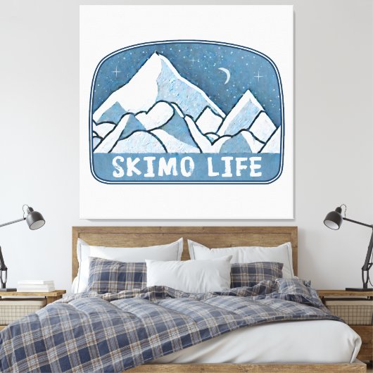 Skimo Life Canvas Afdruk (Insitu (Slaapkamer))