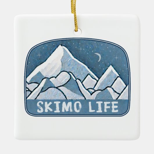 Skimo Life Keramisch Ornament (Voorkant)