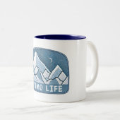 Skimo Life Tweekleurige Koffiemok (Voorkant rechts)