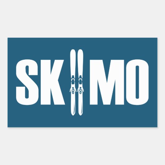 Skimo Rechthoekige Sticker (Voorkant)