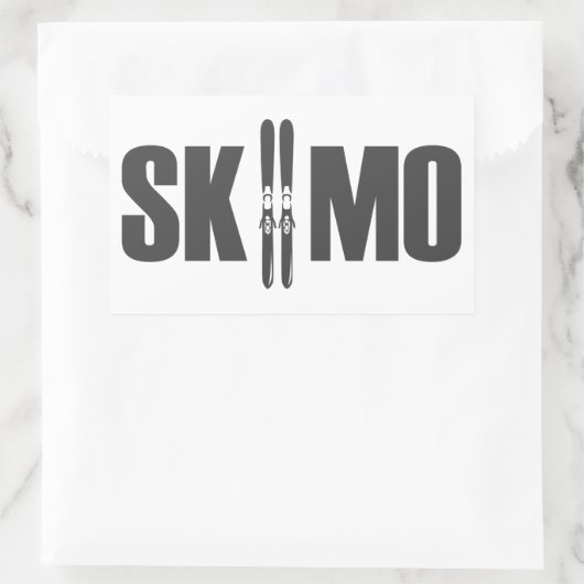 SkiMo Rechthoekige Sticker (Tas)