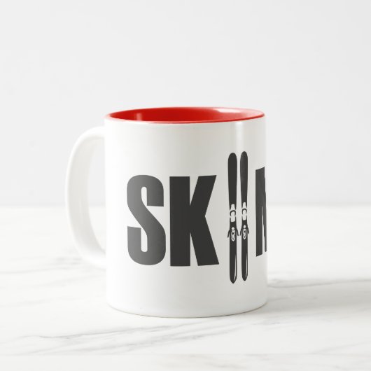 SkiMo Tweekleurige Koffiemok (Voorkant links)