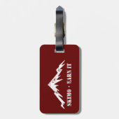 Skimo, verdien het bagagelabel (Achterkant verticaal)