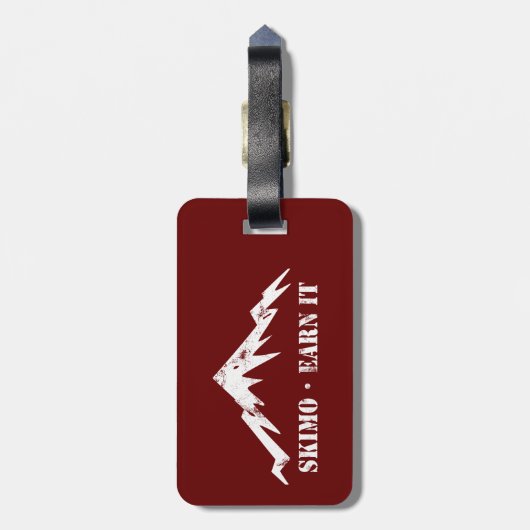 Skimo, verdien het bagagelabel (Achterkant verticaal)