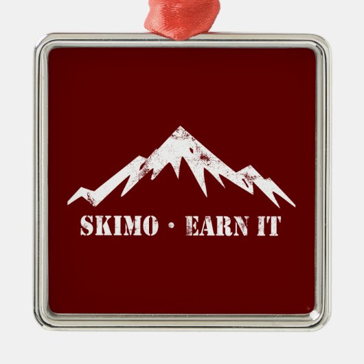 Skimo, verdien het metalen ornament (Voorkant)