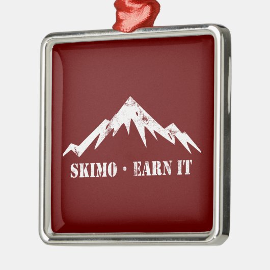 Skimo, verdien het metalen ornament (Links)