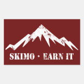 Skimo, verdien het rechthoekige sticker (Voorkant)