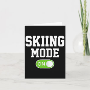 Skimodus op grappige skiër kaart
