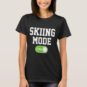 Skimodus op grappige skiër t-shirt