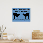 Skin A Cat Funny Poster Print Sign Humor (Keuken)