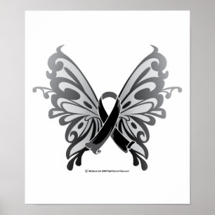 Skin Cancer Butterfly Poster