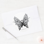 Skin Cancer Butterfly Ronde Sticker (Envelop)