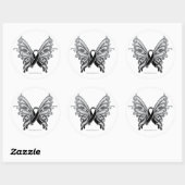 Skin Cancer Butterfly Ronde Sticker (Vel)