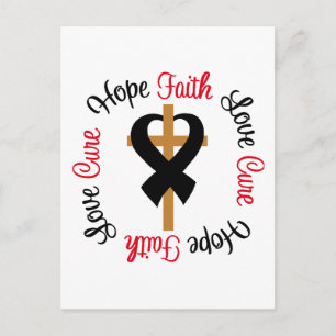 Skin Cancer Faith Hope Cross Briefkaart
