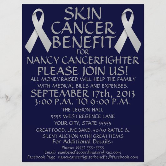 Skin Cancer Ribbon Benefit Flyer (Voorkant)