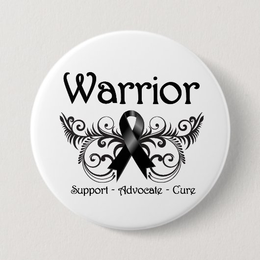 Skin Cancer Warrior Scroll Ronde Button 7,6 Cm (Voorkant)