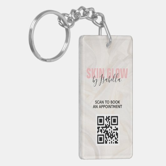 Skin Care Beauty QR Code Scan to Book Appointing Sleutelhanger (Voorkant Links)